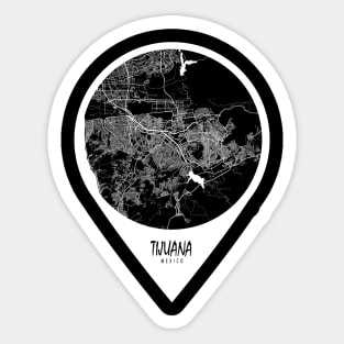 Tijuana, Mexico City Map - Travel Pin Sticker